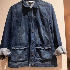 Worn once, NEW  j.jill jean jacket, so soft!